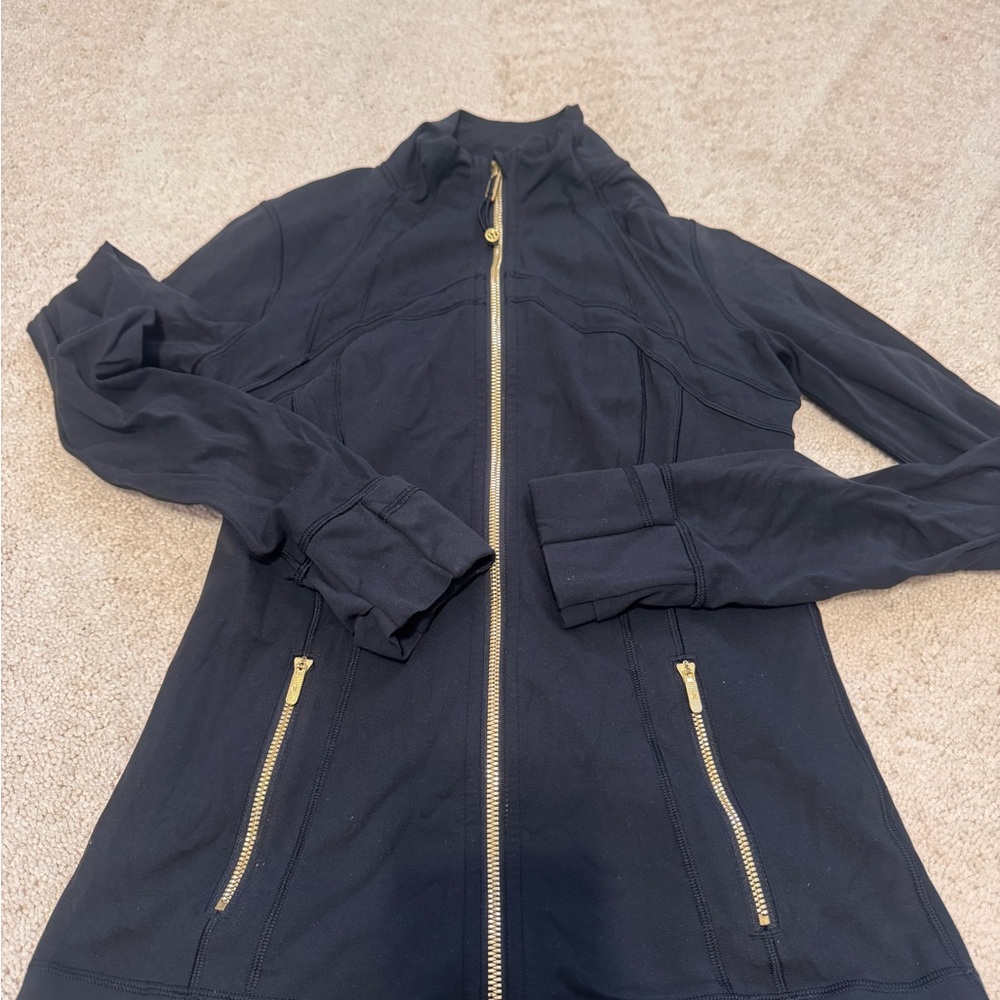 lululemon athletica Black Utility Jacket with Gold Zippers